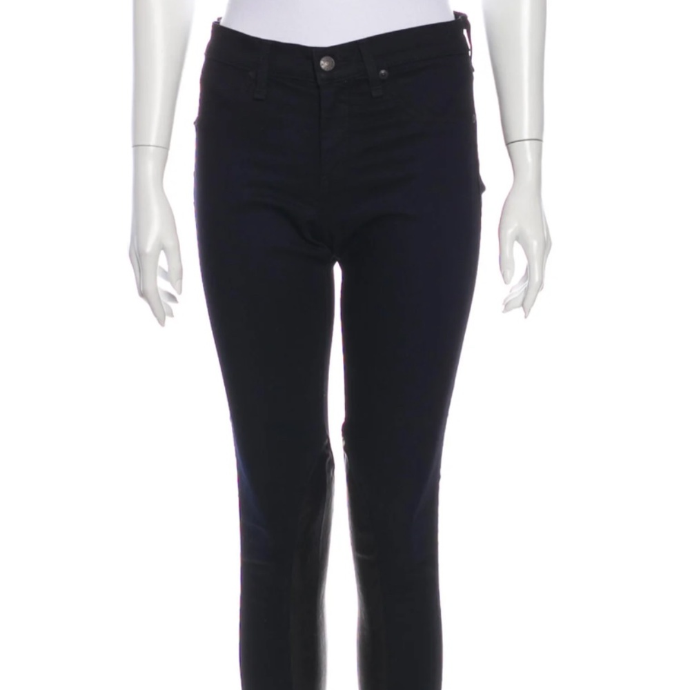 rag & bone Black Velvet Plush Skinny Jeans Size 28